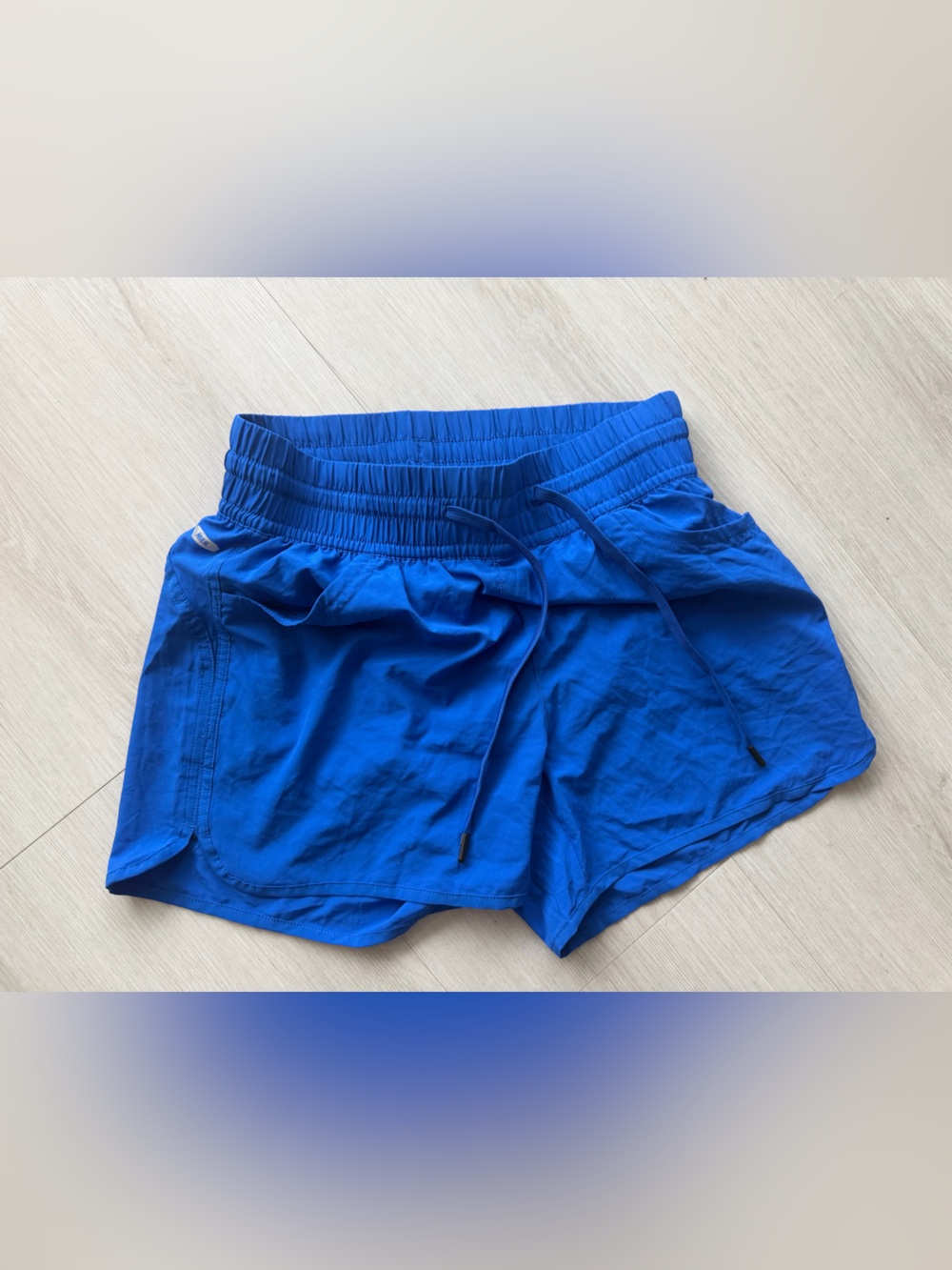 Women’s High Waist Athletic Drawstring Shorts in Royal Blue